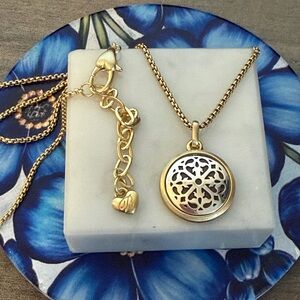 Brighton Ferrara Collection Two Tone Luce Pendant Necklace #M21 gold silver tone